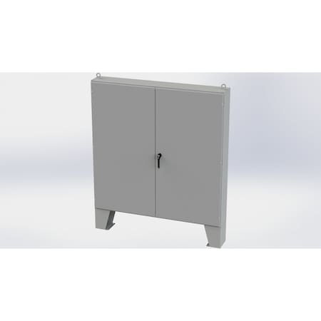 Saginaw Control & Engineering 3 Point Latch with Padlock/Keylock Handle Electrical Enclosures, 72 in H, 10 in D, 72 in W SCE-727210ULP